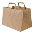 Torba cateringowa klockowa 320/220/245 z uchem płaskim (szerokie dno) op. 50 sztuk