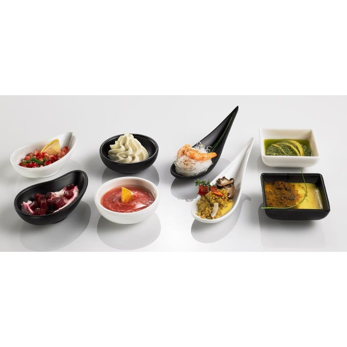 FINGERFOOD - Ázsiai kanál 14.5x4.5x1.5 cm fekete melaminból
