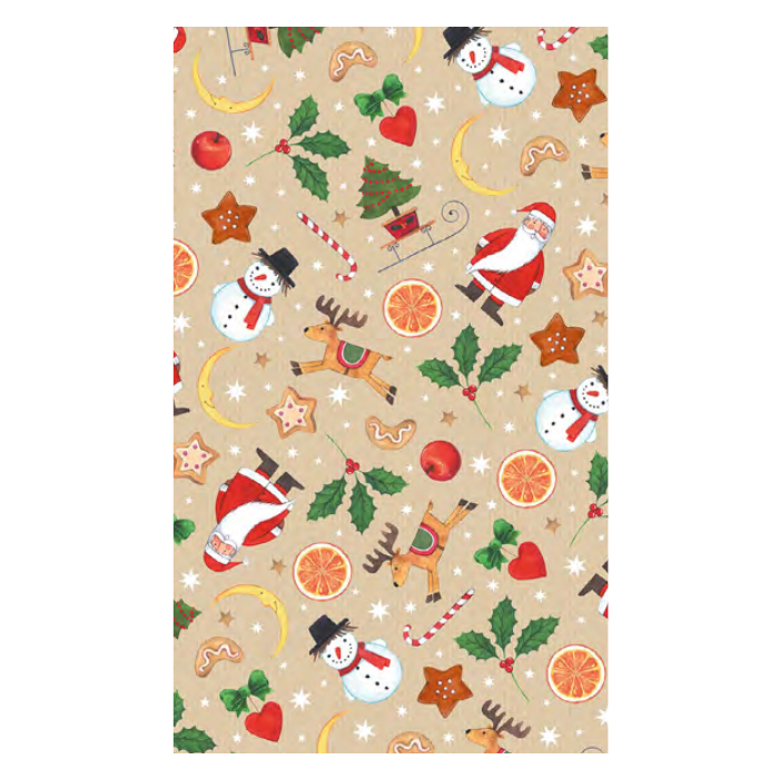 Papier ozdobny 70/200 1ark. GW KRAFT zest.4 (retro) karton ekspozycyjny 50 rolek