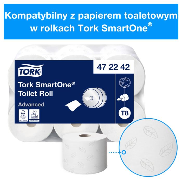 TORK dozownik do papieru toaletowego T8 SmartOne®, czarny