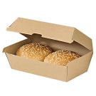 HAMBURGER/HOT-DOG Box Kraft, 25 pieces, (k/4) 225x125x82mm Kraft