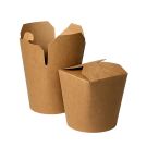 KEBAB BOX 500 ml kraft brązowy - zamykany pojemnik na kebab i makarony 50 szt.