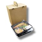 Box with flat folding handle DIETA BOX for lunch boxes, 190x230x285mm 50 pieces