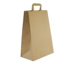 Torba klockowa P 320x170x450 BRĄZOWA (k/200) ucho płaskie