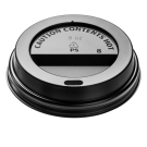 Lid for cup 250 ml black, dia 80mm, 100 pcs