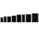 Sushi container black with PET lid 188x130x47 mm 50 sets OP-05