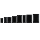 Sushi container black with PET lid 217x136x48 mm 50 sets OP-07