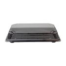 Pojemnik sushi czarny z pokrywką PET 240x147x48 mm 50 kpl OP-09