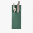 Cutlery pouch, dark green napkin, pack of 50 (k/6) 40x30cm