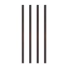 PP reusable straws dia.7mm length22cm black op.500pcs. (k/4)