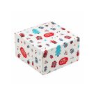Pudełko cukiernicze 13x13x7cm Nadruk Świąteczny op.20szt. (k/11)