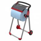 Floor dispenser TORK, moveable for small and large cleaning cloths W1 red-black