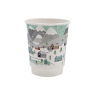 PAP/PE DW 300 ml mug with WINTER print, pack of 25 (k/20), diameter 90 mm, SUP