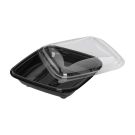 FCR140N+CVCR140 set, 80pcs (k/4) black 500ml container + cover crystal