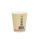 PAP/PE SW 250ml kraft cup 50pcs SUP compliant (k/20) dia.80mm