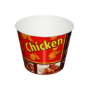 Paper bucket 3858ml chicken print, 50 pieces