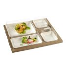 Lunch Set - Kanopee 4 white trays 375x310x65mm, op.25kpl. biodegradable (k/1)
