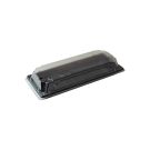 Pojemnik SUSHI na wynos 22x9cm czarny spód + krystaliczna pokrywka ANTIFOG kpl 50 sztuk