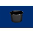 Round black container diameter 115mm - salad, hot sauce, soup 350 ml, 50 pieces