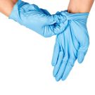 Rękawiczki nitrylowe, diagnostyczne, niebieskie, rozmiar S, niejałowe, bezpudrowe, 100 sztuk