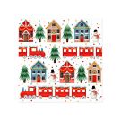 PAW Christmas Napkins, 33x33cm a.20pcs. Cozy Christmas town