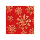 Serwetki 33x33cm PAW GWIAZDKA op.20szt (k/12) Handmade Snow (Red)