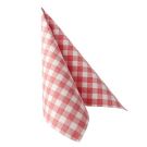 Napkins RC 40x40 red grid Vichy Karo folded 1/4, 50 pcs