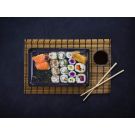 Pojemnik sushi czarny z pokrywką PLA 212x138x40 mm 100 kpl set 4 Vegware