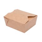 TAKEOUT BOX 11x9x5cm 500ml ECO glued white and brown TnG carton, 50 pieces