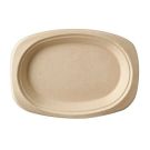 Sugar cane plate oval PURE natural 23x16x2cm, 50 pieces