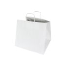 Torba klockowa 360x330x320 BL ucho skręcane BIAŁA PIZZA BAG  - 100g, opakowanie 100szt