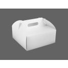 Boxes for cakes  with handle white 26x26x11cm, price per pack of 25pcs