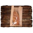 Torebka fałdowa brązowa BN 400x240x75 z okienkiem PP, op.500szt