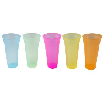 Milk cup SHAKE GLASS 500ml multicolour PP dia.9,5xh.14, 50pcs (10)