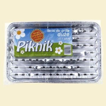 Tacka aluminiowa do grilla duża PIKNIK op. 5 sztuk