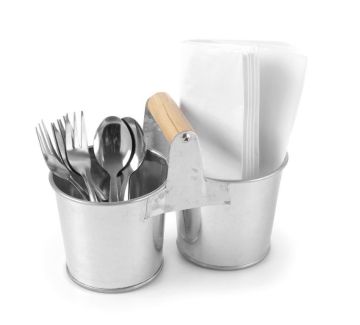 Wiaderko podwójne z uchwytem galwanizowane 250x125x(H)155  - kod 425954