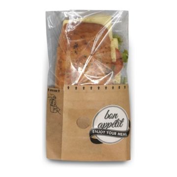 Snack Bag M Paper and foil sandwich bag 180x130x75mm, kraft, pack of 1000pcs (55438)