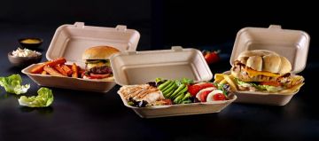 MENUBOX EPP Infinity HP6 hamburger op.300pcs (k/1) brown fully recyclable