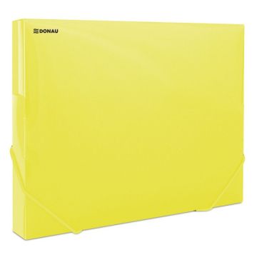 Elasticated Expanding File DONAU, PP, A4/30, 700 micron, transparent yellow