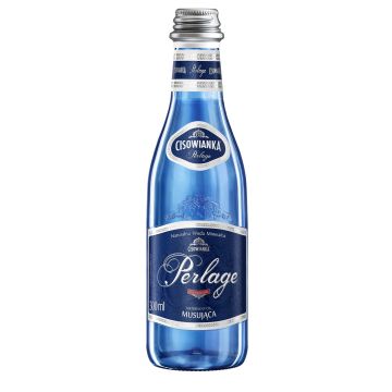 Water CISOWIANKA Perlage, fizzy, glass water, 0,3l