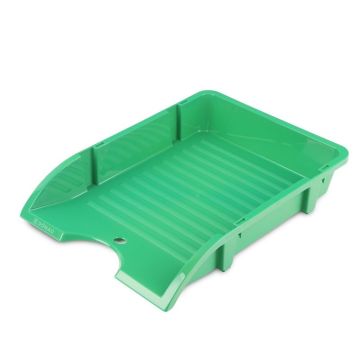 Desk Letter Tray DONAU, shatterproof, PP, A4, green