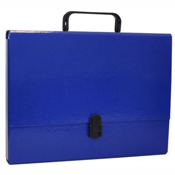File Box OFFICE PRODUCTS, PP, A4/5cm, with handle and clip lock, navy blue