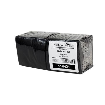 Serwetki 24x24 2W 1/4 TnD czarne
