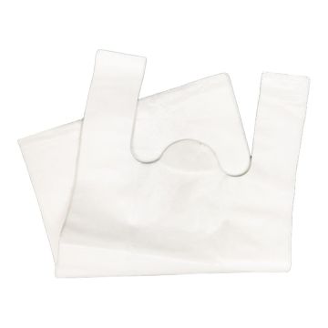 Reusable carrier bags TnP 30/8/55 white HDPE - 51 µm T-SHIRT, 50 pieces