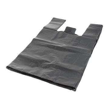 Carrier bags LDPE 30/9/55 reusable, black, thickness 52 microns,100 pieces