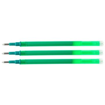 Wkład do długopisu wymazywalnego Q-CONNE CT, 1,0mm, 3szt., zawieszka, zielony
