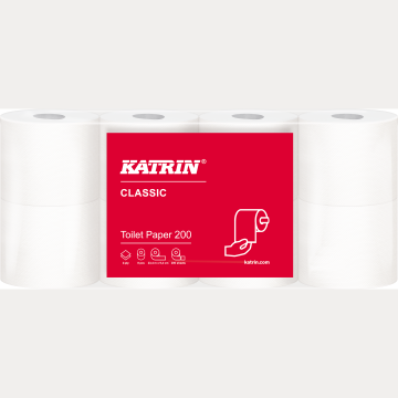 Papier toaletowy 10474 Katrin Toilet 200, 2 warstwowy, op. 56 rolek