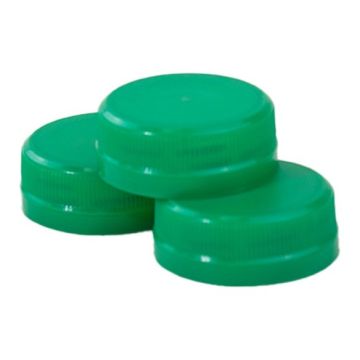 Cap fi.38 fixed green op.100pcs. (k/30) for PET bottles, TnP