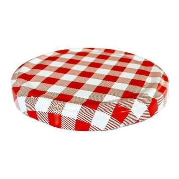 Cap metal fi82 jar, grille red, with click op.40pcs. (k/18)