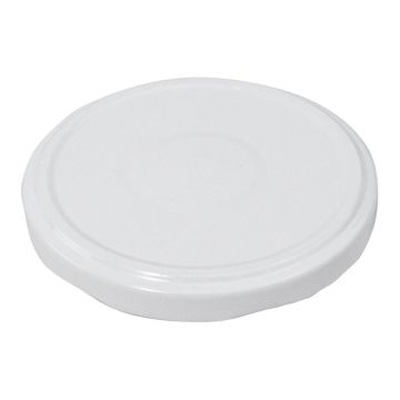 Cap metal fi82 jar, white with clip op.40pcs. (k/18)